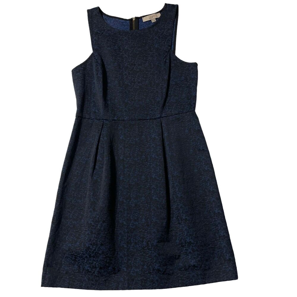 ANN TAYLOR LOFT Women Blue zip back dress SZ/ 6